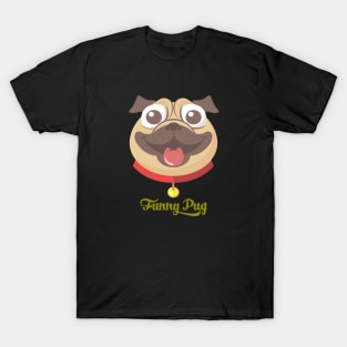 Funny pug face T-Shirt